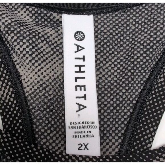 Athleta Ultimate Printed Train Tank Plus Size 2X Black Gray Racerback NEW NWT - Picture 6 of 13